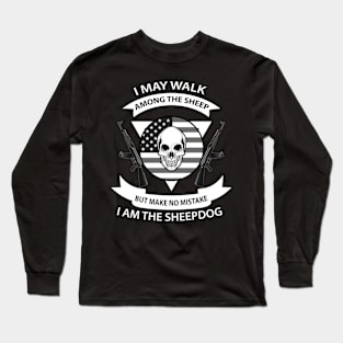 Skull T Shirt - The Sheepdog Long Sleeve T-Shirt